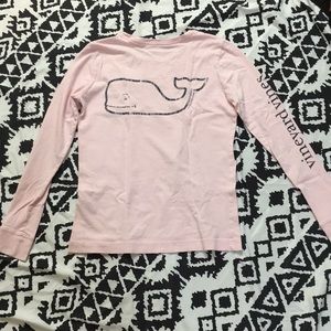 Long sleeved Pink Vineyard Vines shirt